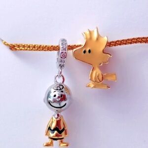 Charlie Brown & Woodstock charms S925 Pandora compatible